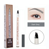2pcs Waterproof Tattoo Eyebrow Ink Pen with 4 Tips Fork