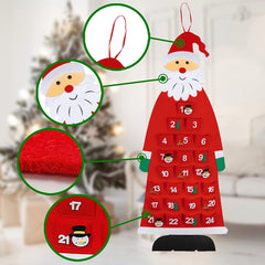 3.75ft Christmas Advent Calendar Santa Hanging 24 Days Countdown Calendar