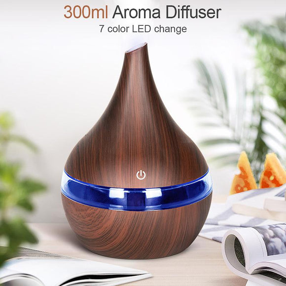 300ml USB Electric Essential Oil Diffuser Ultrasonic Mist Humidifier