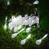 30 LED Water Drop Solar Powered Waterproof Fairy String Lights