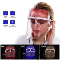 3 Color Photon LED Light Therapy Anti Acne Wrinkle Rejuvenation Beauty Mask