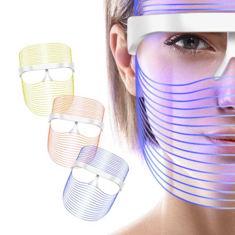 3 Color Photon LED Light Therapy Anti Acne Wrinkle Rejuvenation Beauty Mask