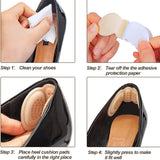 2 Pairs Self-Adhesive Heel Inserts Protectors Cushion Pads