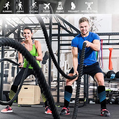 3 Pairs Unisex Nylon Sports Compression Socks Knee-High Stockings