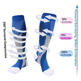 3 Pairs Unisex Nylon Sports Compression Socks Stockings