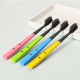 4Pcs Ultra Soft Black Silicone Bristles Oral Toothbrush