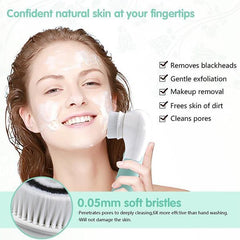 USB Rechargeable Electric Rotating Facial Cleansing Brush Massager