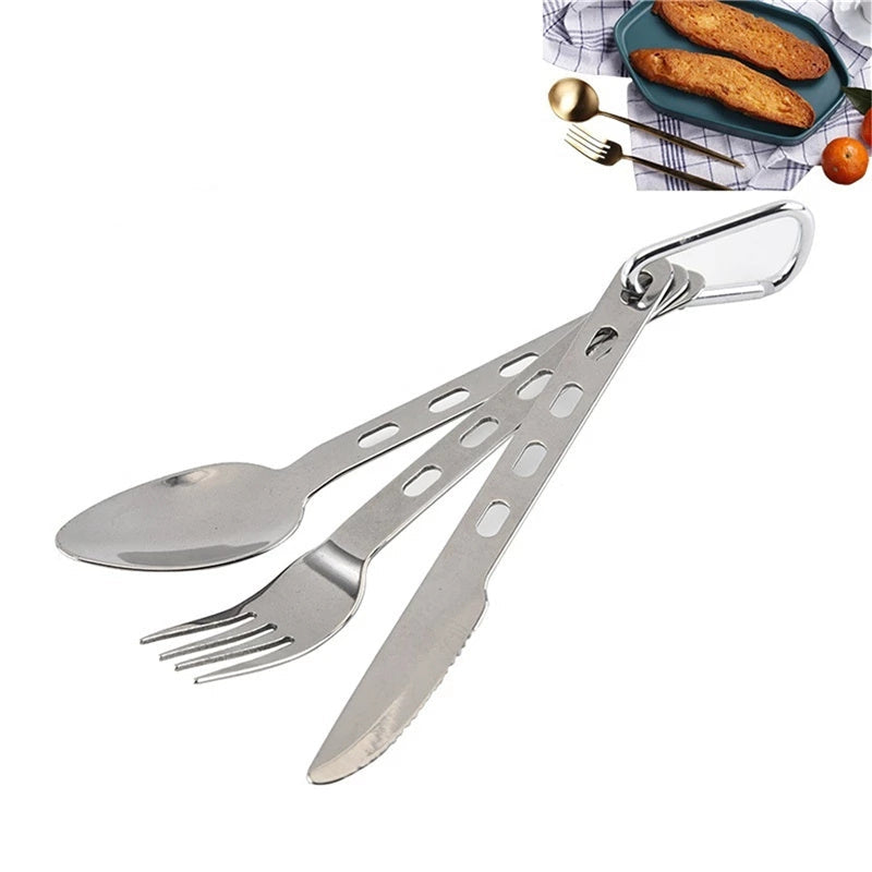 3pcs/set Cutlery Set Ultra Lightweight Knife Fork Spoon