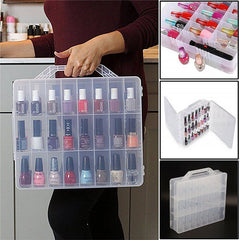 48-Grid Clear Double-Sided Nail Polish Organiser