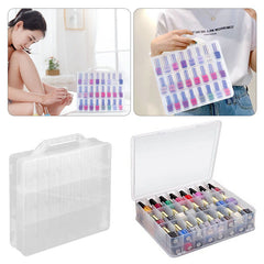 48-Grid Clear Double-Sided Nail Polish Organiser