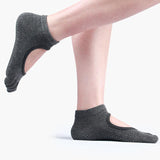 4 Pairs Women Antislip 5 Toe Cotton Yoga Socks for Pilates Barre Barefoot
