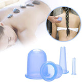 4pcs/set Silicone Vacuum Massage Cups