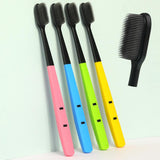 4Pcs Ultra Soft Black Silicone Bristles Oral Toothbrush
