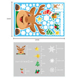 4 Sheets Christmas Santa Window Clings Stickers Window Decor