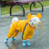 4pcs Pet Dog Rain Waterproof Silicone Rainshoes Shoes Boots