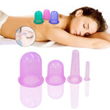4pcs/set Silicone Vacuum Massage Cups