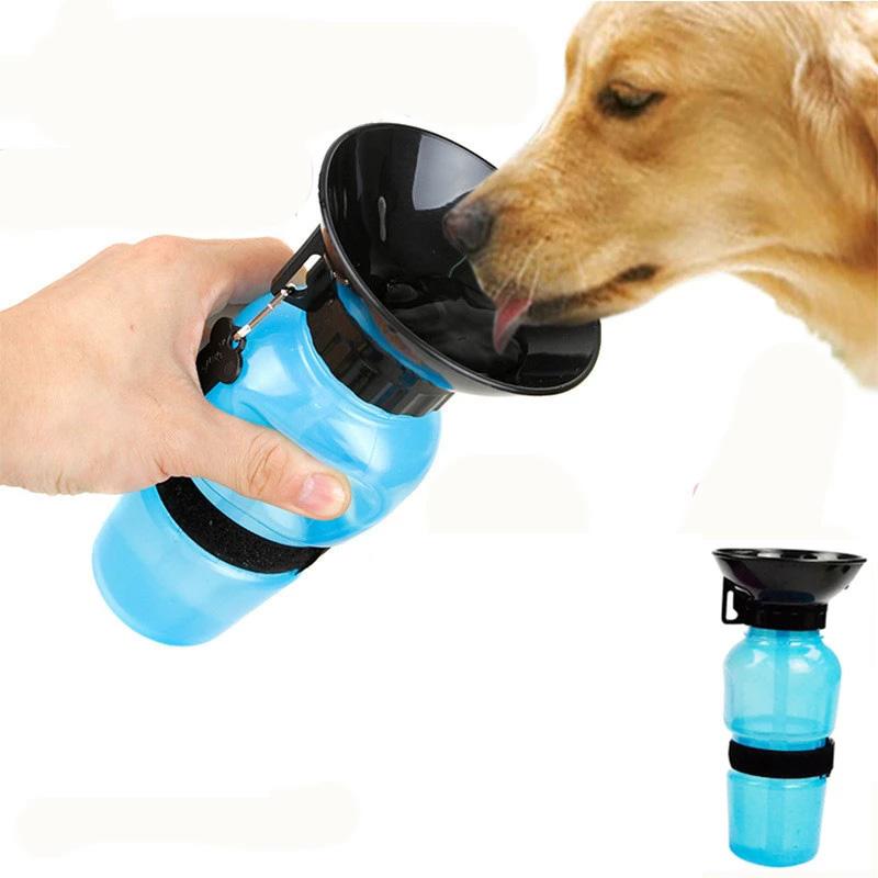 500ML Pet/Dog/Cat Water Bottle Cup Drinking Feeder Dispenser Travel Portable Bowl