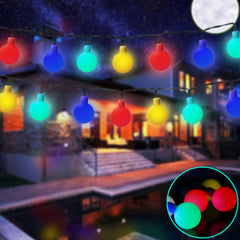 50 LED Globe Ball Fairy String Lights Solar Powered Waterproof Decor