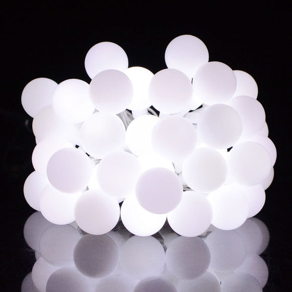 50 LED Globe Ball Fairy String Lights Solar Powered Waterproof Decor