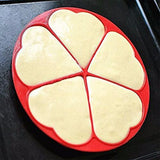 2Pcs Silicone Bakeware Flower Heart Shape Muffin Waffle Cake Mold