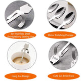 5PCS Dog Cat Bear Coffee Tea Stainless Steel Cute Hang Spoon