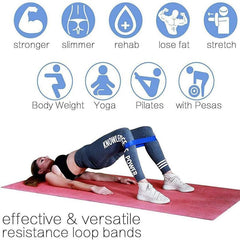 5PCS/Set Yogo Resistance Loop Exercise Band Set