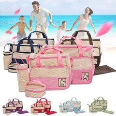5pcs/set Women Travel Bag Waterproof Diaper Bag