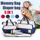 5pcs/set Women Travel Bag Waterproof Baby Diaper Bag