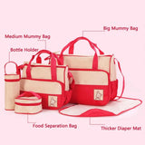 5pcs/set Women Travel Bag Waterproof Baby Diaper Bag