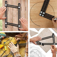 6-Sided Angle Finder Aluminum Alloy Marking Template Tool