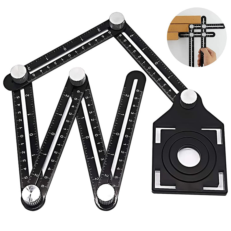 6-Sided Angle Finder Aluminum Alloy Marking Template Tool