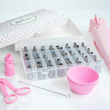 60Pcs Set Stainless Steel Icing Piping Nozzle Tips and Bags Cake Decorating Baking Kits