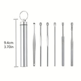 6Pcs Stainless Steel Ear Wax Remover Tool Set
