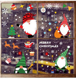 6 Sheets Christmas Santa Window Clings Stickers Window Decor