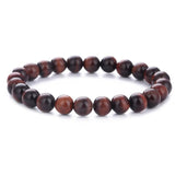 6 packs 8mm Natural Healing Stone Stretch Beads Bracelet