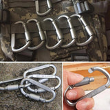 6pcs/lot Carabiner Travel Kit Camping Equipment Alloy Aluminum Survival Gear