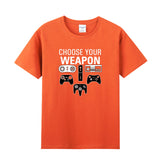 Unisex Funny T-Shirt CHOOSE YOUR WEAPON Graphic Novelty Summer Tee