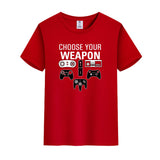 Unisex Funny T-Shirt CHOOSE YOUR WEAPON Graphic Novelty Summer Tee