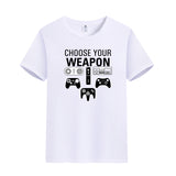 Unisex Funny T-Shirt CHOOSE YOUR WEAPON Graphic Novelty Summer Tee