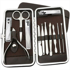 12-Piece Manicure Set in Leather Case