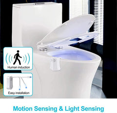 16 Color Changing LED Toilet Bowl Night Light Motion Activated