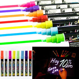 8pcs 7mm Highlighter Fluorescent Liquid Chalk Marker Pens