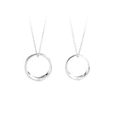 925 Sterling Silver Lover Wedding Ring Charm Pendant Necklace