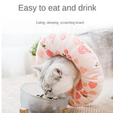 Adjustable Cat Recovery Collar Elizabethan Cone Anti-licking Neck Ring