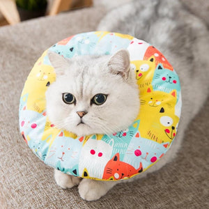 Adjustable Cat Recovery Collar Elizabethan Cone Anti-licking Neck Ring