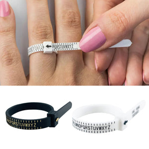 Adjustable Ring Measure Gauges Plastic Finger Measuring Belt