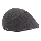 Adjustable Traditions Women Men Classic Tweed Grid Flat Cap Hat