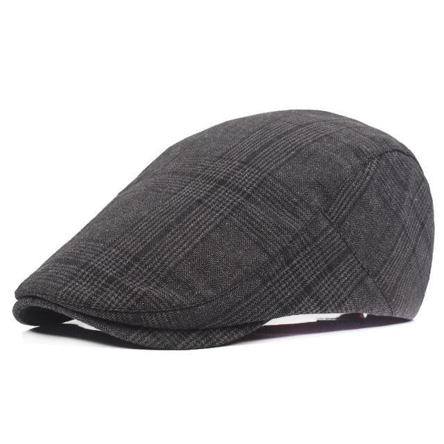 Adjustable Traditions Women Men Classic Tweed Grid Flat Cap Hat