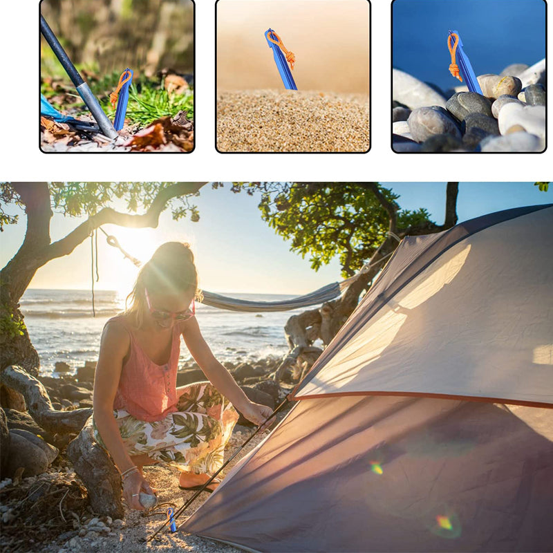 10PCS Outdoor Tent Stakes, Aluminum Camping Tent Ground Pegs