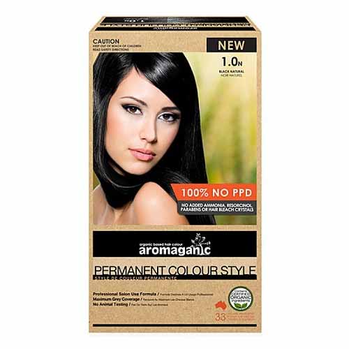 Aromaganic Permanent Hair Colour 1.0 N Black